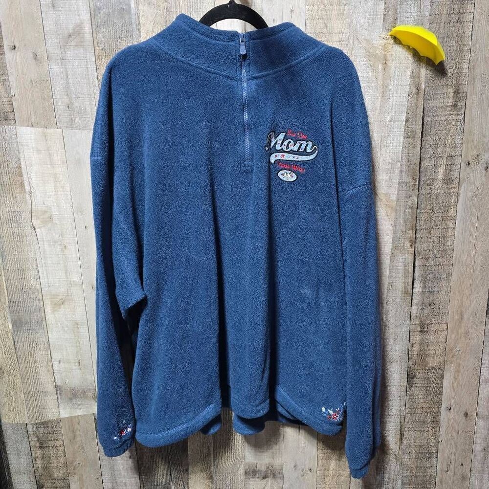 Polar Dogs By Big Dogs Vintage 90s Navy Fleece Quarter Zip Sweatshirt 4x Retro